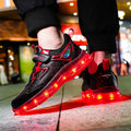 LED Light Shoes Children'S Shoes Children'S Flyknit Sneakers Boys USB Charging Luminous Shoes