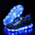 Children Luminous Glowing Sneakers Girls Roller Skate Light Shoes New Fashion Kids Girls USB Charging LED Shoes Boys Breathable